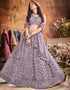 glamorous purple soft net traditional wear women's heavy lehenga choli collection with purple soft net rt8966-185040 Front View